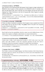 manufacturing contract in China template