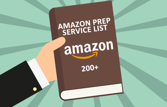200+ List of Third-party Amazon Prep Service Complete