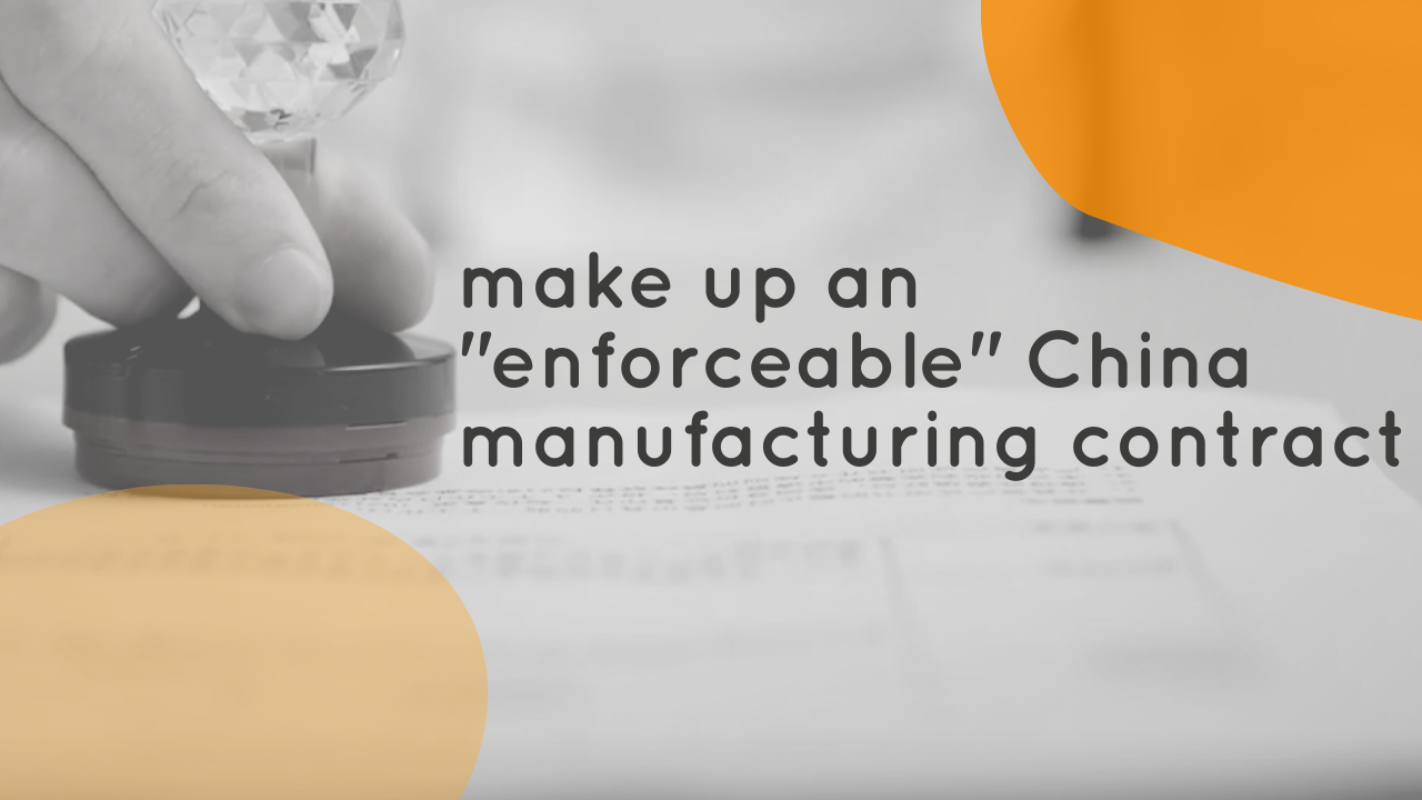 manufacturing contract in China