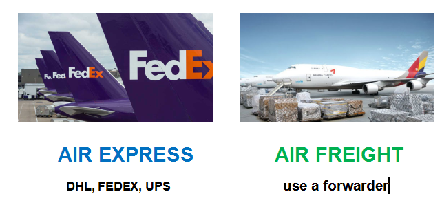 Air Express vs. Air Freight